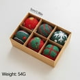 thumbnail image 3 of WJSXC Christmas Balls, 6Pcs 1.9 Inch Wool Felt Christmas Balls Hanging Ornaments Shatterproof Delicate Baubles Set, for Home Holiday Party Xmas Tree Decoration Gifts, 3 of 6