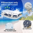 thumbnail image 2 of Blue Yellow Flower Pillow Covers 16x16 Inch Set of 2 Outdoor Throw Pillows Outdoor Waterproof Decor for Living Room Sofa Patio Funiture Garden Floral Polyester Pillow Covers 002Z16, 2 of 5