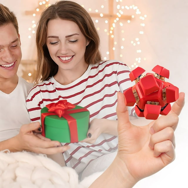 Father's Day Gift-12 - Key Stress - Relief Toy Keyboard Clicker - Toy Keyboard With Mechanical Glowing Keys Ideal Adult Decompression Gift