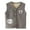 Grey, variant on Toddler Kids Cute 𝐁ear Vest Jacket Sleeveless V-Neck Button Down 𝐅𝐥eece Stripe Thermal Outerwear Fall Winter