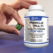 MiracleMulti One A Day Mens Multivitamin - Performance Blend Vitamin A C D3 E B12 with Probiotics, Superfood Enzyme, Immune Support, Heart Health, Energy & Stamina - 60 Servings