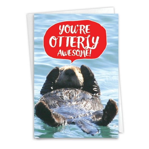 1 Funny Anniversary Card with Envelope - Otterly Awesome C6574IANG