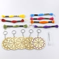 thumbnail image 3 of Billuyoard 10 piezas de llavero de estilo Rangoli, decoración variada, etiquetas de madera, artes y manualidades para mochila, bolso, monedero, Kits Artesanía Billuyoard HA012698-00, 3 of 6