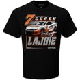 thumbnail image 2 of Men's Checkered Flag Black Corey LaJoie Schluter Systems Car T-Shirt, 2 of 3