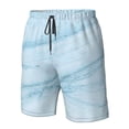 thumbnail image 6 of Uemuo Blue Marble Pattern Men's Swim Trunks Hawaiian Beach Bathing Suit Swimsuits Beach Quick-Dry Shorts with Pockets-3X-Large, 6 of 9
