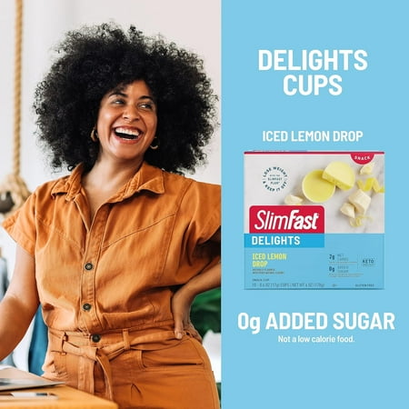 SlimFast Keto Iced Lemon Drop Snack Cup, 14 Count