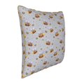 thumbnail image 2 of Fotbe Bee Pattern Velvet Decorative Throw Pillow Covers with Elegant Piping, Soft Plush Cushion Cover for Sofa, Bed, Car, Office-18"x18", 2 of 8