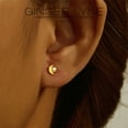 thumbnail image 6 of Moon Flat Back Opal Earrings for Cartilage Helix Tragus Lobe16g Gold over Sterling Silver Studs Pair by Ginger Lyne, 6 of 6