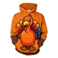 thumbnail image 2 of Craaazy Thanksgiving Hoodies for Women and Men Funny Turkey Prints Sweatshirt with Pockets Gifts for Women, 2 of 7