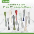 thumbnail image 4 of Tovolo Scoop and Spread Large Dual End Charcoal Gray and Viva Magenta Silicone Sandwich Spreader Tool with Nylon Handle, BPA Free Dishwasher Safe Silicone and Nylon Tool for Spreading and Scooping, 4 of 6