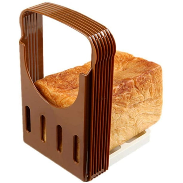 Bread Cutter Guide,Toast Bread Slicer Plastic Foldable Loaf Cutter Rack Cutting Guide Slicing