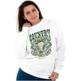 thumbnail image 4 of Country Western Bull Animal Skull Sweatshirt for Men or Women Brisco Brands M, 4 of 6