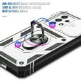 thumbnail image 5 of Rugged for Samsung Galaxy A53 5G Case with Camera Lens Sliding Cover Protective Phone Case with Rotated Ring Holder Stand, Heavy Duty Shockproof Magnetic Car Mount Case for Galaxy A53 5G, White+Black, 5 of 11