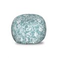 thumbnail image 1 of Floral Storage Toy Bag Chair, Modern Abstract Soft Continuous Anemone Flowers Leaves Grungy Art Sketching, Stuffed Animal Organizer Washable Bag, Small Size, Pale Teal and White, by Ambesonne, 1 of 3