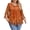 Orange Floral, variant on Plus Size Tops for Women Double Layers Mesh 3/4 Sleeve Shirts V Neck Flowy Blouses