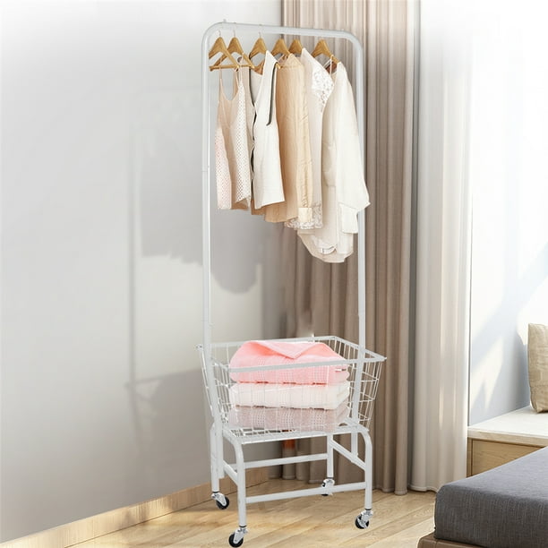 Lusimo Laundry Cart with Wheels Rolling Laundry Butler with Clothes ...