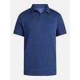 thumbnail image 2 of George Men's and Big Men's Double Knit Polo Shirt with Short Sleeves, Sizes S-5XL, 2 of 5
