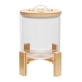thumbnail image 5 of Clear Glass Rice Dispenser with Stand Storage Container Cereal Storage Dry Food Dispenser, 5 of 13
