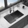 thumbnail image 3 of Stainless Steel Kitchen Sink Gunmetal Black Kitchen Sink -33" Undermount Single Bowl Kitchen basin 18 Gauge Stainless Steel with 9 Inch Deep,Double Bowl Kitchen Sink, 3 of 7