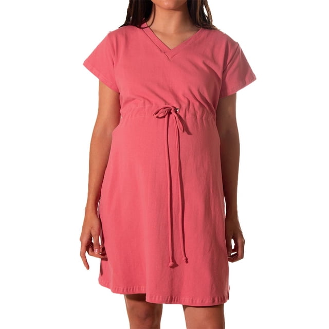 Vestido para Embarazo Casual Ajustable en algodón Almacenes Mario Color Rosa Talla Unitalla