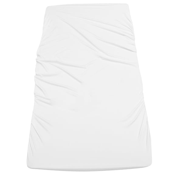 Amosfun White Stretch Tablecloth Elastic Decorative Cover for Dining Table Home Use