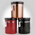 thumbnail image 4 of 1.5/1.8L Coffee Bean Tea Container Vent Valve Stainless Steel Box Storage Jar, 4 of 7
