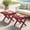 Red, variant on SERWALL Outdoor Small Folding Side Table, HDPE All Weather Adirondack End Table, No Assembly Required, Red