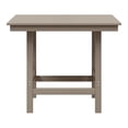 thumbnail image 4 of WestinTrends Ashore Outdoor HDPE 36" Square Patio Dining Table with Umbrella Hole, Weathered Wood, 4 of 12