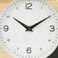 thumbnail image 6 of DecMode 8" Light Brown Wood Round Abstract Clock, 6 of 11