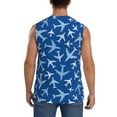 thumbnail image 4 of Bixox Men's Airplanes in the Sky Printed Shirt Sleeveless Fitness Tank Top-Large, 4 of 7