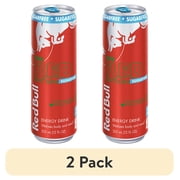 (2 pack) Red Bull Red Edition Sugarfree Energy Drink, Watermelon, 114mg Caffeine, 12 fl. oz. Can