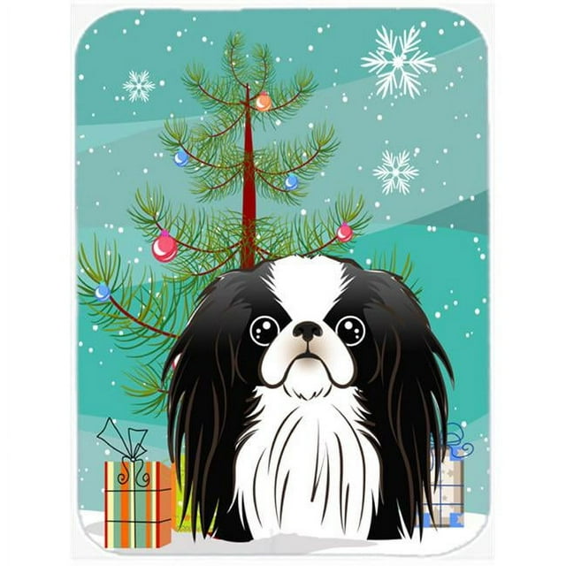 Carolines Treasures BB1602LCB Christmas Tree And Japanese Chin Glass Cutting Board- Large