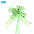 thumbnail image 3 of Uxcell 8 Inch Pull Bows Ribbon Gift Wrapping String Gold Thread Style Decorative Bow Tie Green 100 Pack, 3 of 5