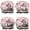 French Bulldog Dog, variant on Shower Caps,Dog Paw and Bone Waterproof Shower Cap for Women 4 Pieces,Double Reusable Hair Cover for Shower PEVA Elastic Stretch Hem