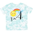 thumbnail image 3 of Inktastic I'm 4 Fourth Birthday Sun Rainbow Boys or Girls Toddler T-Shirt, 3 of 5