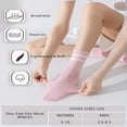 thumbnail image 2 of TELOLY Womens Striped Crew Socks,Cotton Cozy Casual Socks for Women 4 Pairs,Size 5-10, 2 of 6