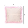 thumbnail image 5 of Lochas Modern Chair Decorative Faux Fluffy Pillow Case, Backing Hold Pillow Case/Seat Sofa Cushion Square Throw Pillow Cover, 18 x 18inch Pink, 5 of 6