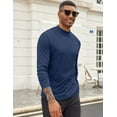thumbnail image 2 of COOFANDY Men's Mock Turtleneck Long Sleeve Shirts Slim Fit Basic T-Shirt Lightweight Ribbed Pullover Sweater, 2 of 6
