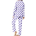 thumbnail image 5 of MIUOWANP Two Piece Womens Pajama Sets Women's Valentine's Day Printed Pajama Set For Daily Home Wear With Pocket Purple XXXL, 5 of 5