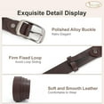 thumbnail image 2 of 2 Pack Women Leather Belt, Fashion Ladies Belt with Pin Buckle for Jeans Pants, 2 of 7