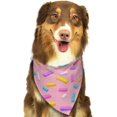 thumbnail image 6 of Disketp Pink Donut Dog Bandanas 1PC Triangle Adjustable Puppy Bandana Bib Handkerchief for Large Medium Girl Dogs Pets Gift, 6 of 6