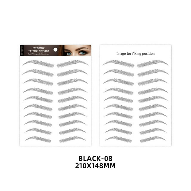 Autocollant Sourcils Portable Imperméable Semblable à un Sourcil Authentique Tatouage Sourcils
