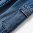 thumbnail image 6 of KAUOD Girls Floor Cargo Jeans Oversized Pockets Baggy Wide Leg Streetwear Denim Pants Teen Kids High Waist Retro Jeans, 6 of 9