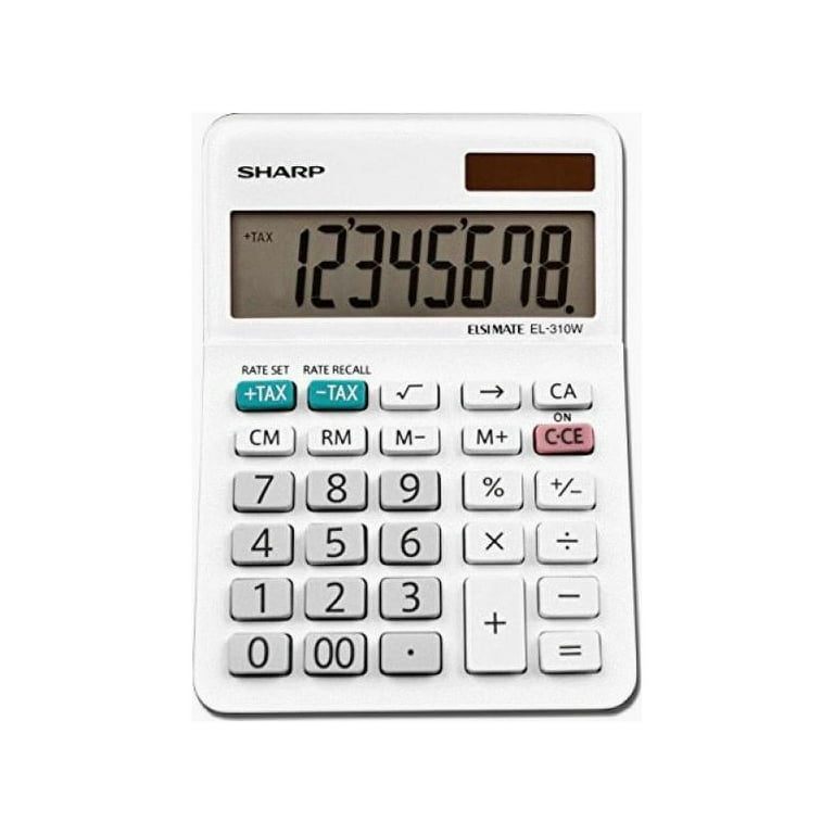 Sharp Calculators EL-310WB 8-Digit Mini-Desktop Calculator Sharp Calculators EL-310WB 8-Digit Mini-Desktop Calculator