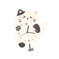thumbnail image 1 of Reloj de pared con motivo de gato, silencioso, bonito, para escuela, hogar, cocina, hotel, oficina, sala de estar, dormitorio, reloj decorativo con nú, 1 of 8