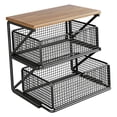 thumbnail image 4 of Organizador de café Estante de encimera de cocina Decoración Soporte de exhibición Accesorios espaciosos Negro L, 4 of 9