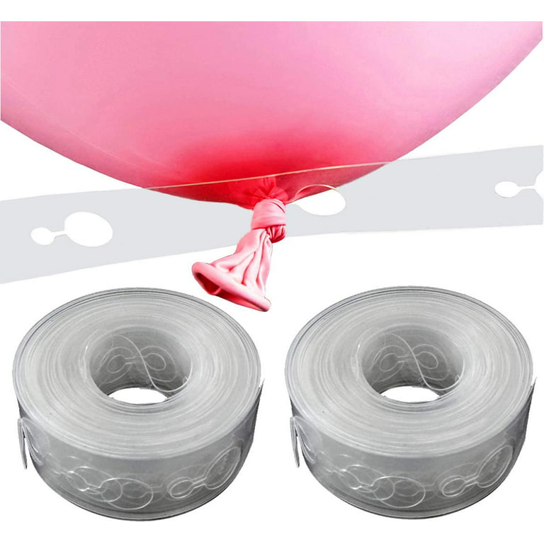 2 Roll 16.4ft Per Roll Balloon Garland Arch Strip Tape Balloon Decoration  Glue Points For Wedding Party Balloon Decorations(Double hole)