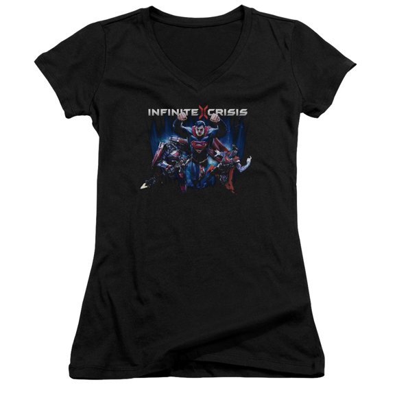 Infinite Crisis Ic Super Junior Women's T-Shirt V-Neck Black