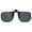 Gray, variant on Polarized UV400 Unisex Men And Women Flip Up Clip On Sunglasses, Fit Over Prescription And Reading Glasses Frames, Medium Size, Gray Lens