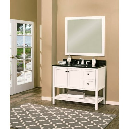 Hampton Vanity - NGY Stone & Cabinet Hampton Bay 42'' Single Bathroom Vanity with Mirror